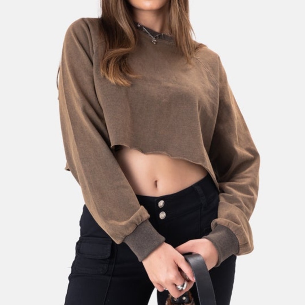 Sun cropped washed tee